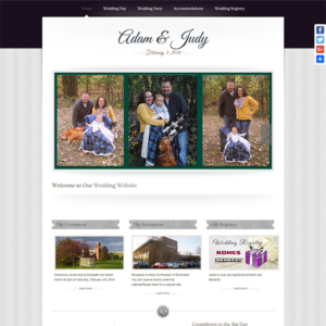 Adam & Judy Wedding Website